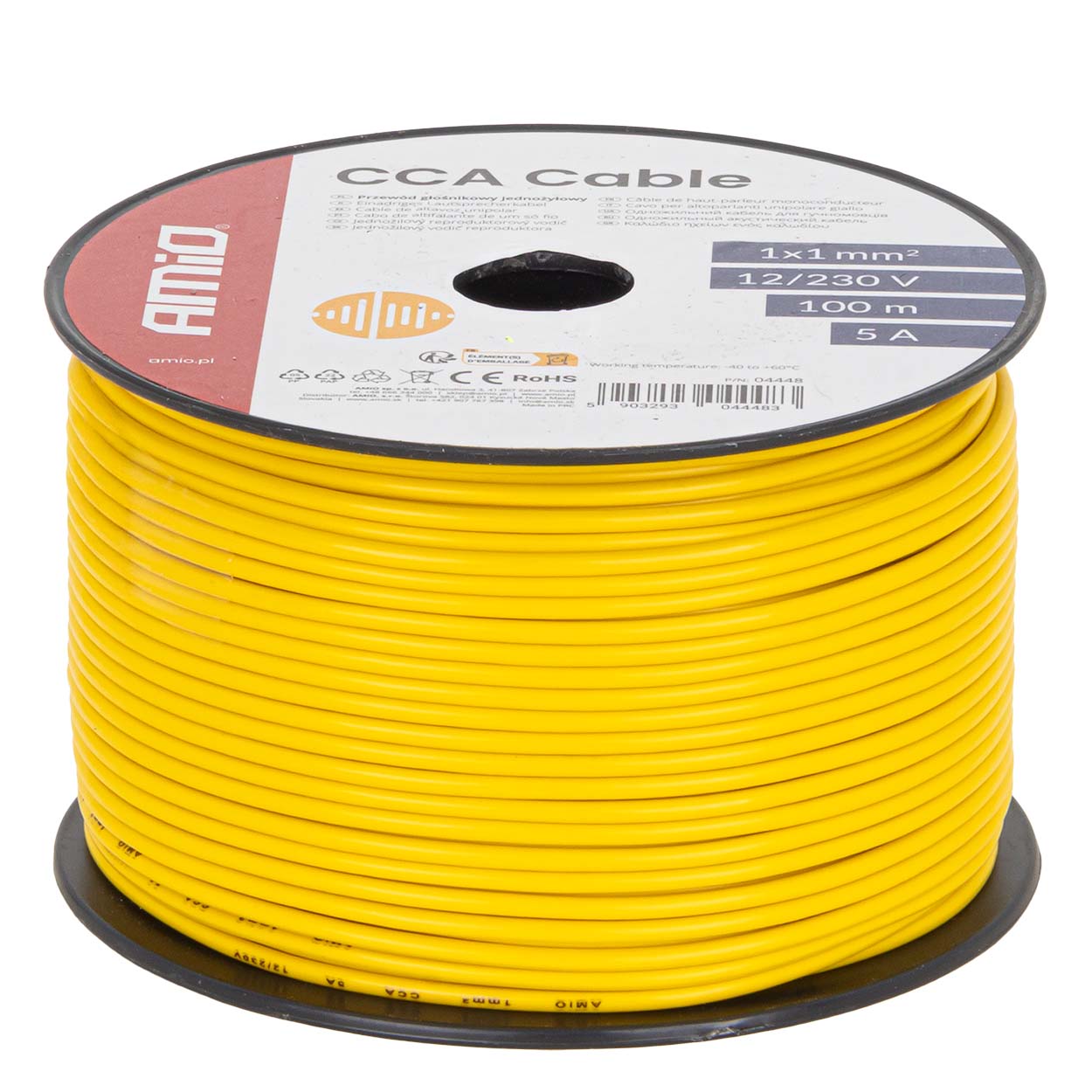 Rumeni CCA kabel 1×1 mm² AMiO-04448