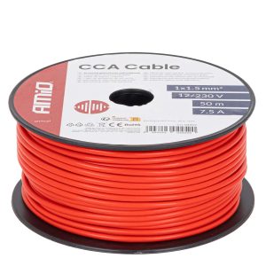 Rdeči CCA kabel 1x1,5mm² AMiO-04452