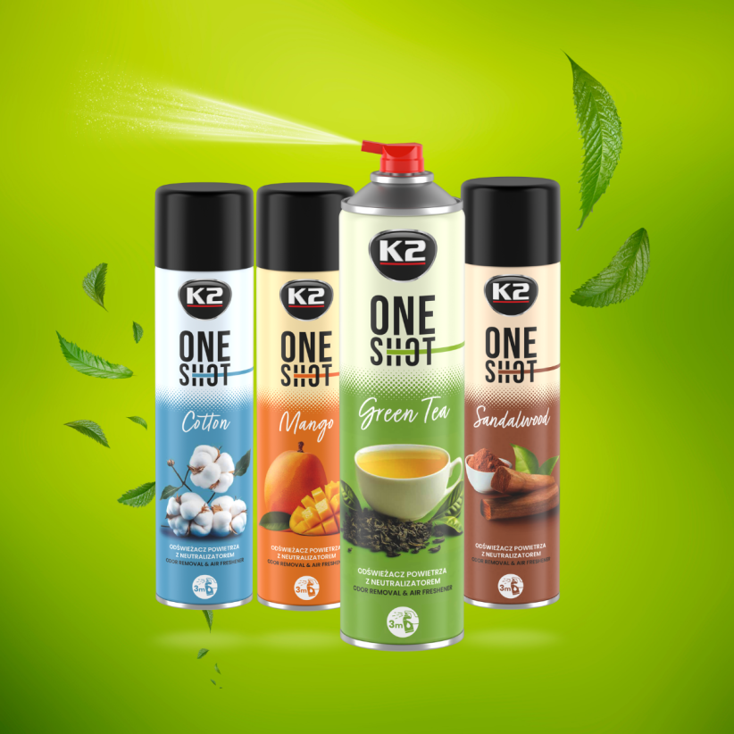 Osvežilec zraka z nevtralizatorjem K2 Shot Green Tea / 600ML - slika 4