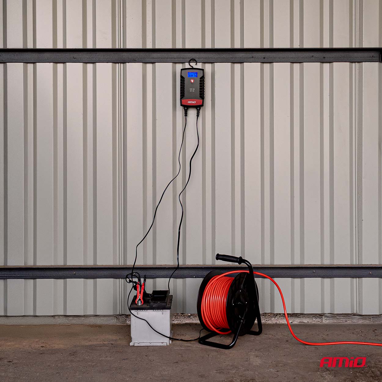 Digitalni polnilec akumulatorjev AGM GEL STD LiFePo4 MAX 6A 6/12V PRO HOOK AMIO-04532 - immagine 2