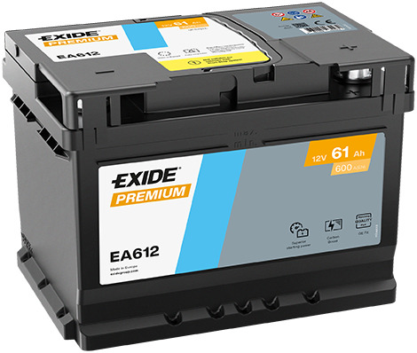 Akumulator Exide, 61 Ah, 242x175x175 mm (600 A)