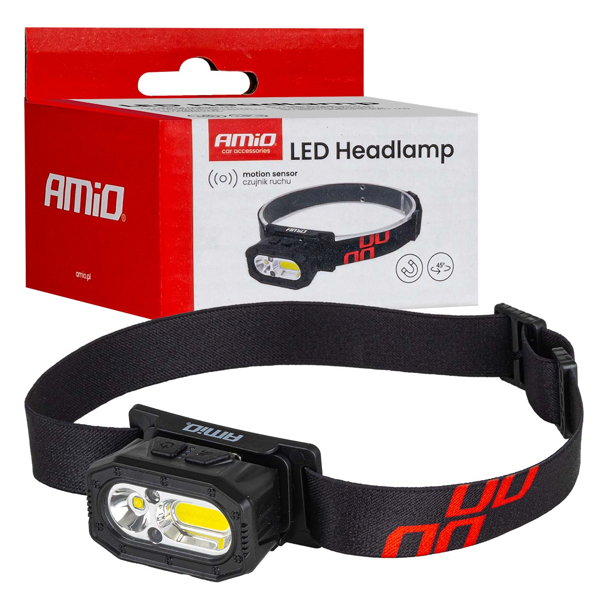 LED žaromet XPG+COB 1000mAh (BATT) AMIO-04663