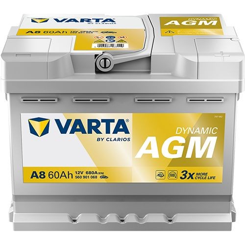 Akumulator Varta, 60 Ah, 242x175x190 mm (680 A)